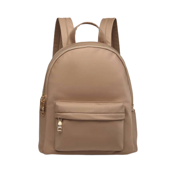 crown and birch phina backpack taupe front