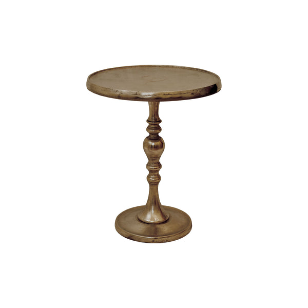 crown and birch sarah side table brass front