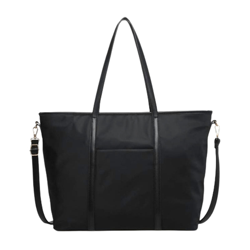 crown and birch scarlett tote black front