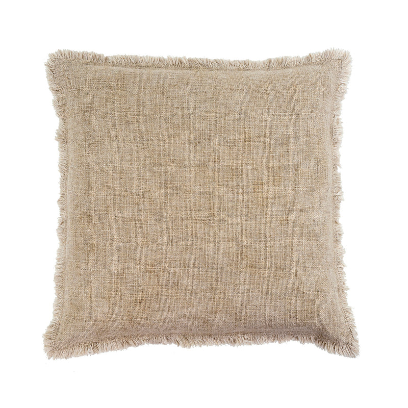 crown and birch selena linen pillow natural front