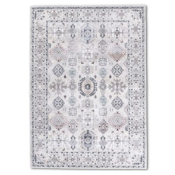 crown and birch shiloh washable rug beige front