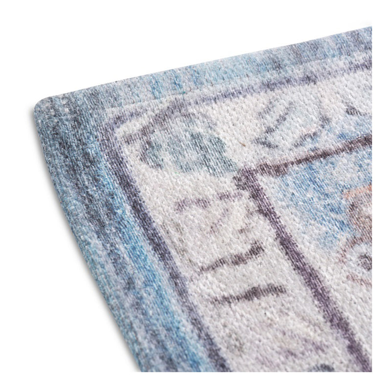 crown and birch shiloh washable rug blue corner