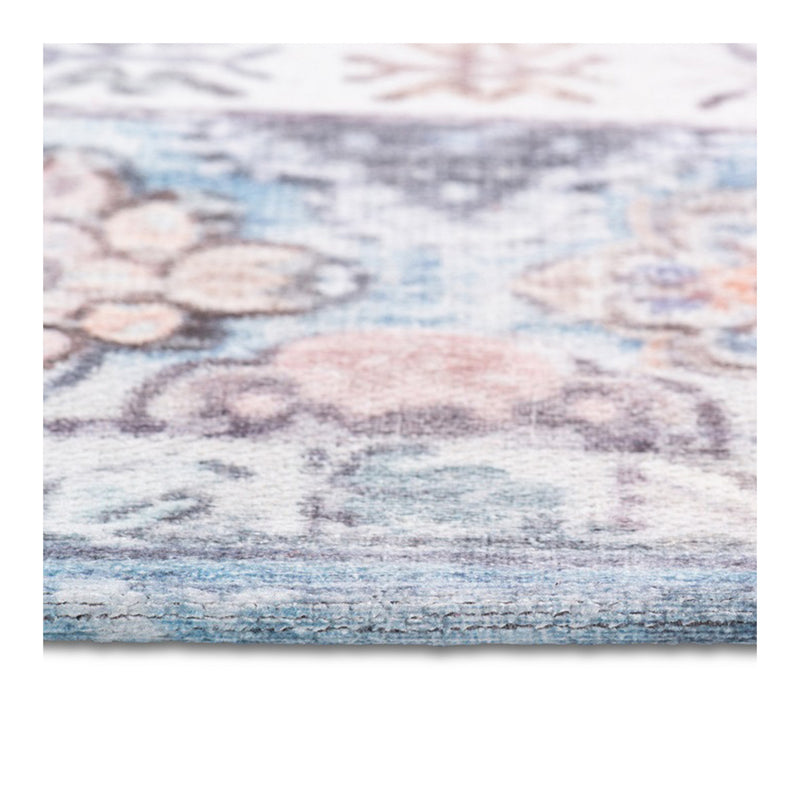 crown and birch shiloh washable rug blue edge
