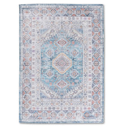 crown and birch shiloh washable rug blue front