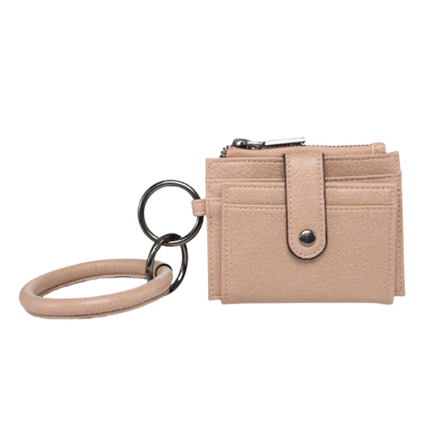 crown and birch stella mini wallet rose front