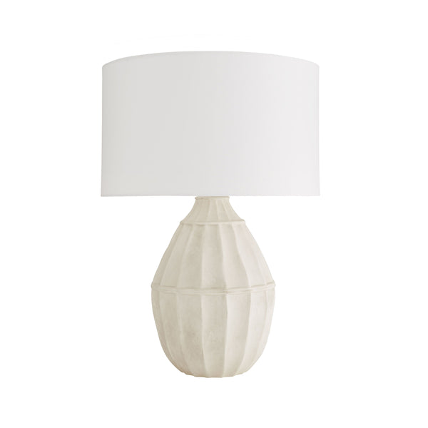 crown and birch tago table lamp egg shell front