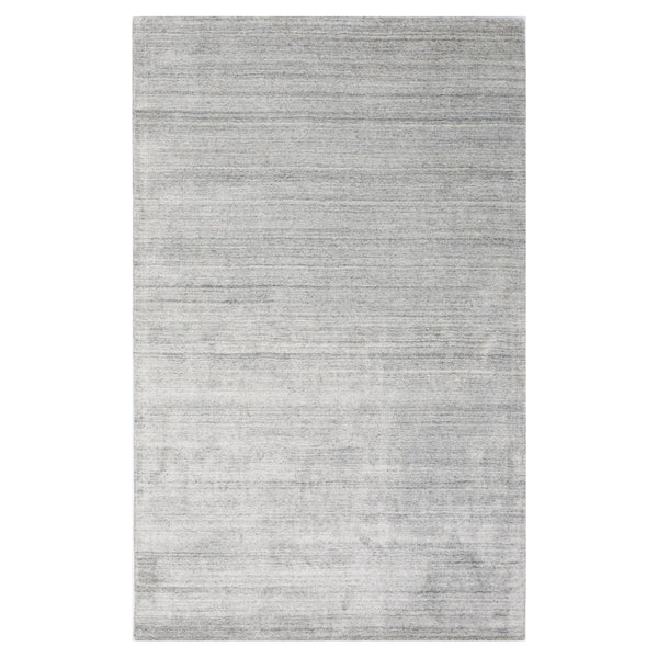 crown and birch viscose silver rug front