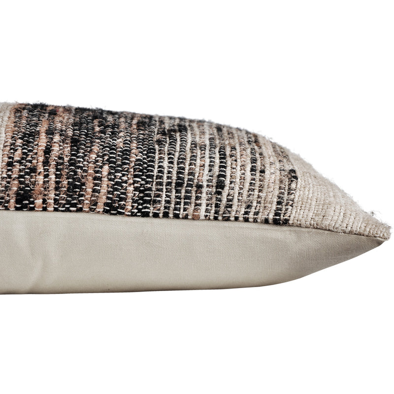 crown and birch weston grey multi stripe lumbar pillow corner