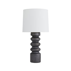 crown and birch whit table lamp gunmetal front