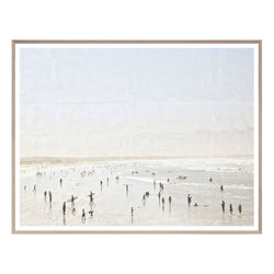 crown and birch white sands framed art