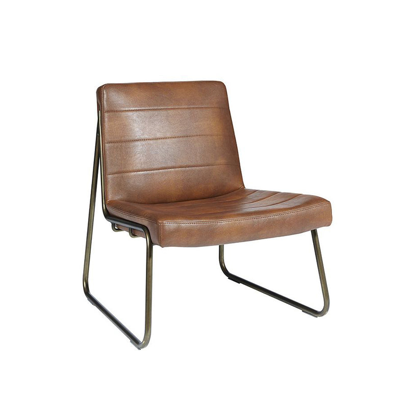 crown and birch wren occasional chair cognac angle