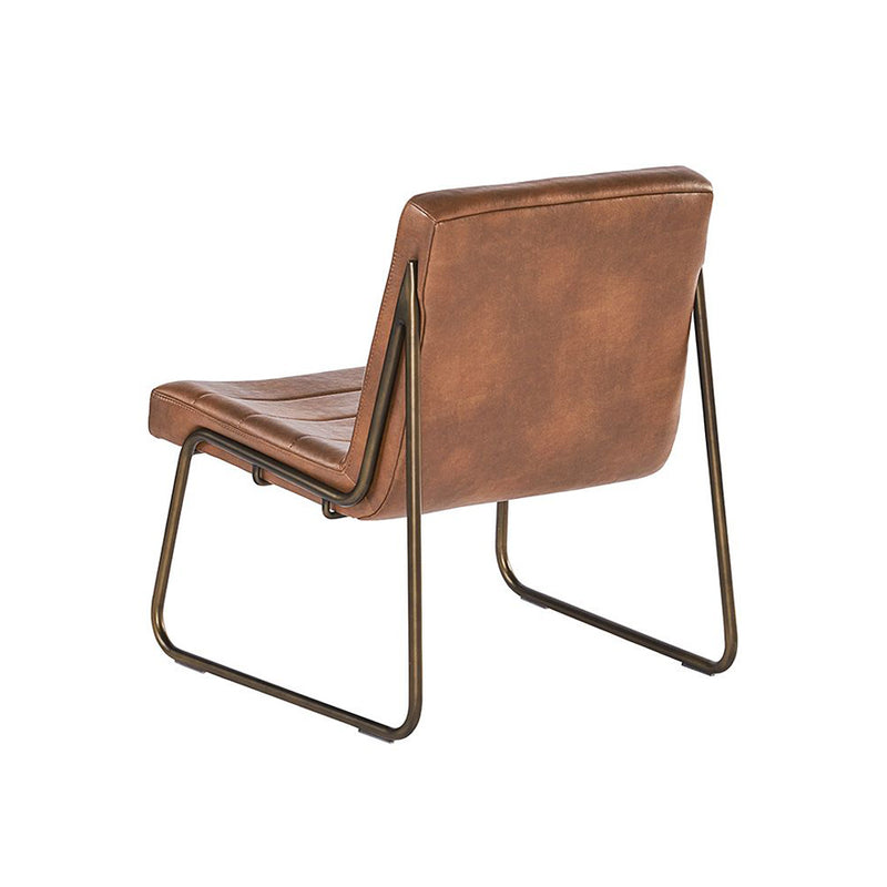crown and birch wren occasional chair cognac back angle two