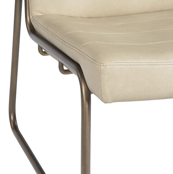 crown and birch wren occasional chair cream seat detail