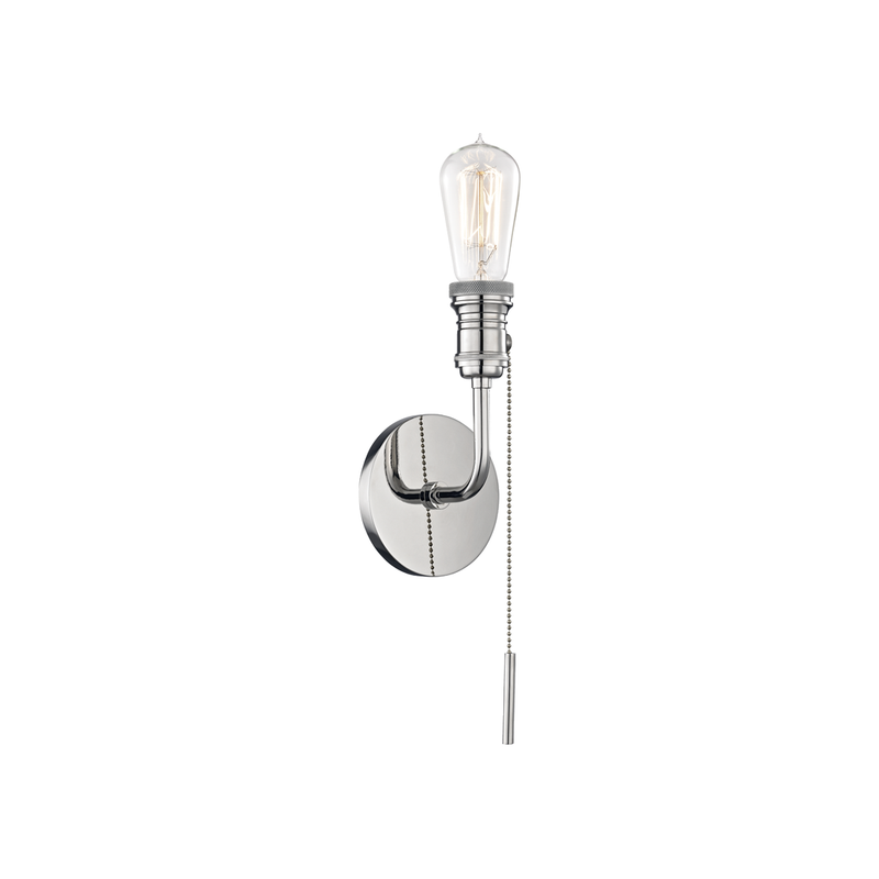 mitzi lexi 13 inch sconce polished nickel